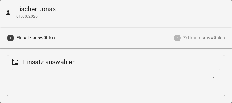 Bildschirmfoto der Anwendung